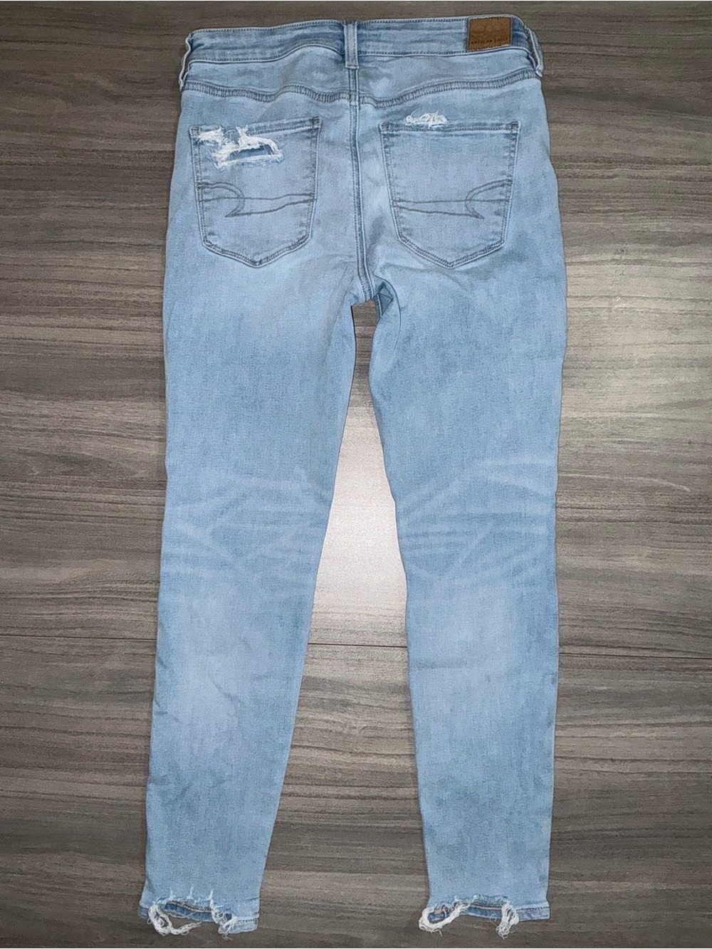 American Eagle Next Level Stretch High-Rise Jegging - Light Wash, Size 8 Short - Picture 8 of 11
